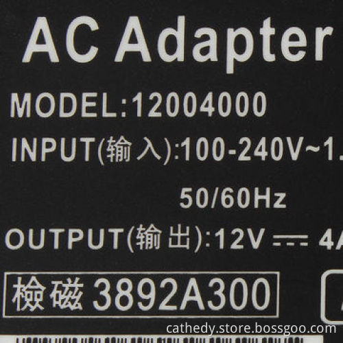 12V/4A power adapter 10.6 x 4.4 x 3cm/tip 5.5 x 2.5mm,factory price with high quality